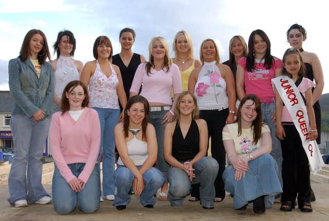 Clonmany Festival Queen finalists from 2004. Also pictured is the winner of the Junior Queen contest.