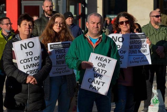 Local people at a previous anti-fuel poverty rally in Derry.