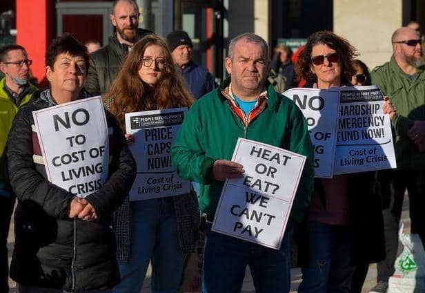 Local people at a previous anti-fuel poverty rally in Derry.