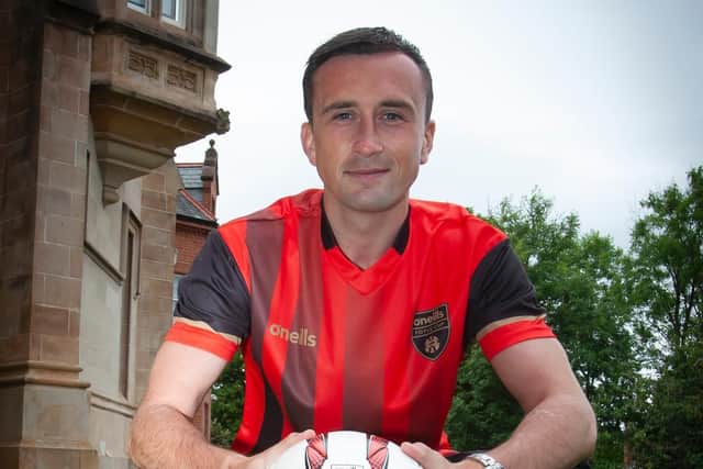 Aaron McEneff pictured at the launch of the 2022 O'Neill's Foyle Cup. Photograph by Jim McCafferty