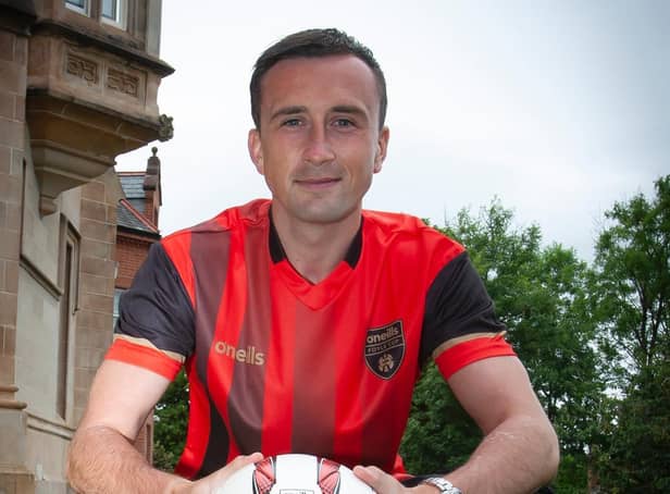 Aaron McEneff pictured at the launch of the 2022 O'Neill's Foyle Cup. Photograph by Jim McCafferty