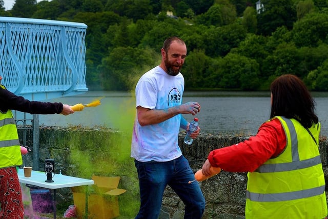 Mark H. Durkan MLA took part in the ARC Fitness Father’s Day 2K Colour Dash on Sunday afternoon last at Destined, Foyle Road. Photograph: George Sweeney.  DER2226GS – 012