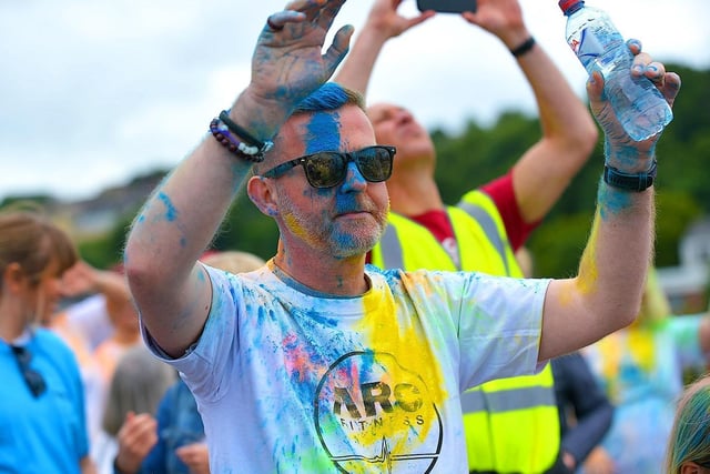 Participant in the ARC Fitness Father’s Day Colour Dash held on Sunday afternoon last at Destined, Foyle Road. Photograph: George Sweeney.  DER2226GS – 003
