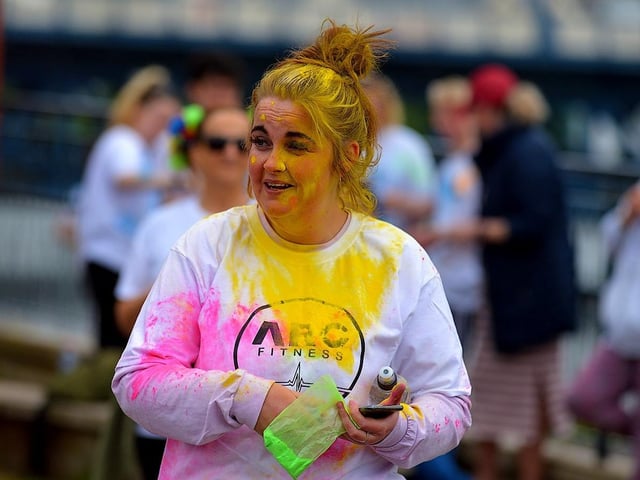 Participant in the ARC Fitness Father’s Day Colour Dash held on Sunday afternoon last at Destined, Foyle Road. Photograph: George Sweeney. DER2226GS – 001