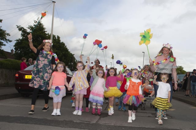 Some of the younger children pictured during Fridayâ€TMs Creggan parade.