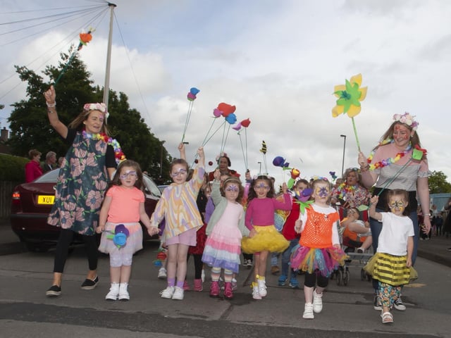 Some of the younger children pictured during Fridayâ€TMs Creggan parade.