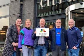 Members of the All- Ireland Social Prescribing Network Steering group, including from L-R, Emer Mc Daid (SPRING Social Prescribing Regional manager NI); Jennifer Neff (Elemental Software); Tony Doherty (Network Co-Chair); Martin Duffy (CEO Derg Vally Healthy Living Centre); Ryan Tracey (SPRING Project manager)