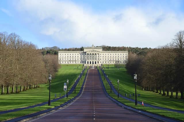 Pacemaker Press. 04-02-2022: Stormont Parliament Buildings home to the Northern Ireland Assembly in  Belfast, Northern Ireland. 
Picture By: Arthur Allison/Pacemaker Press.