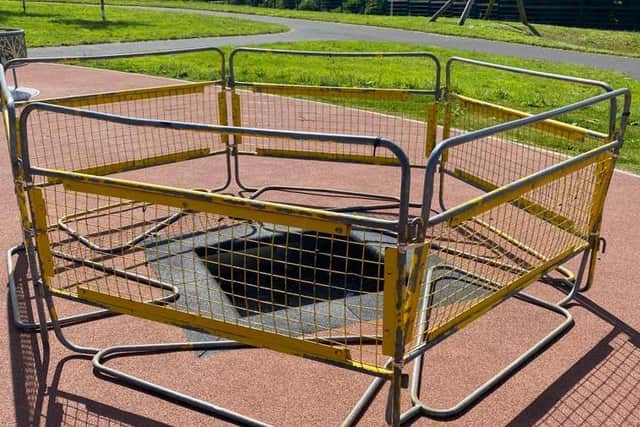 Vandals have attacked Strathfoyle Play Park again.