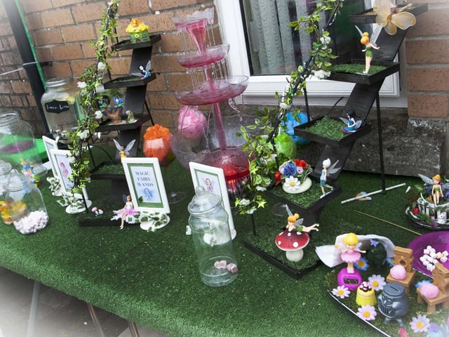 Some of the artwork on display during Wednesdayâ€TMs The Big Lunch event at Farland Way.