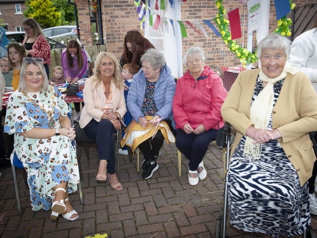 The Mayor, Sandra Ferguson pictured with MLA Ciara Ferguson and ladies - Rosemary McBay, Bridie Stewart and Mary Smith.
