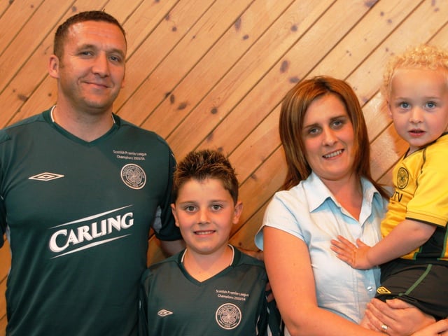 Birthday boy Patrick Quigley with his family.