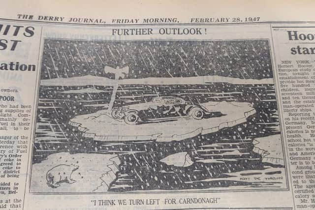 The 'Journal' cartoonist captures the mood of the county and the country as Arctic weather continues to grip Ireland back in 1947.