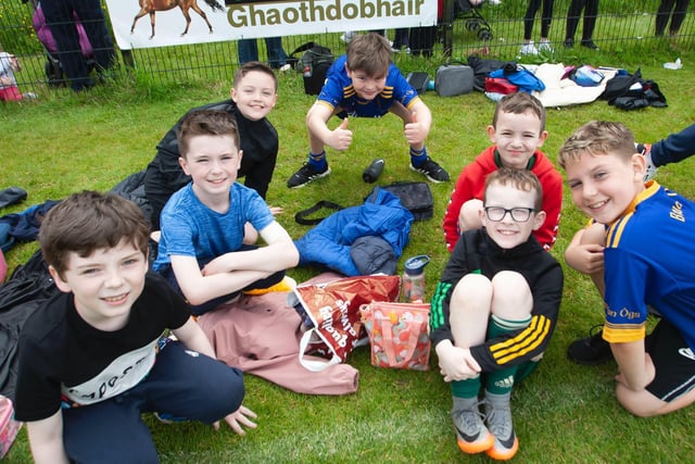 Enjoying the good weather at Steelstown PS Sports Day. Picture by Jim McCafferty Photography