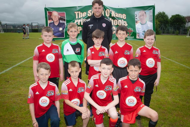 Holy Child PS who took part in the Sean O'Kane Primary Schools Perpetual Cup at St. Joseph'TMs Boys School on Tuesday last.