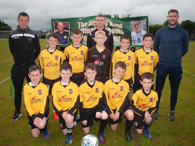 St. John's PS A who took part in the Sean O'Kane Primary Schools Perpetual Cup at St. Joseph's Boys School on Tuesday last.