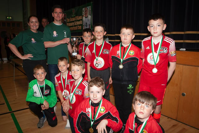 Holy Child PS - winners of the plate at Tuesday's Sean O'Kane Primary Schools Perpetual Cup.