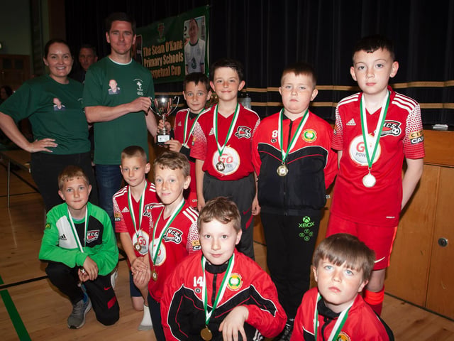 Holy Child PS - winners of the plate at Tuesday's Sean O'Kane Primary Schools Perpetual Cup.