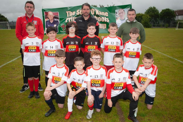 St. Eugene's PS who took part in the Sean O'Kane Primary Schools Perpetual Cup at St. Joseph's Boys School on Tuesday last.