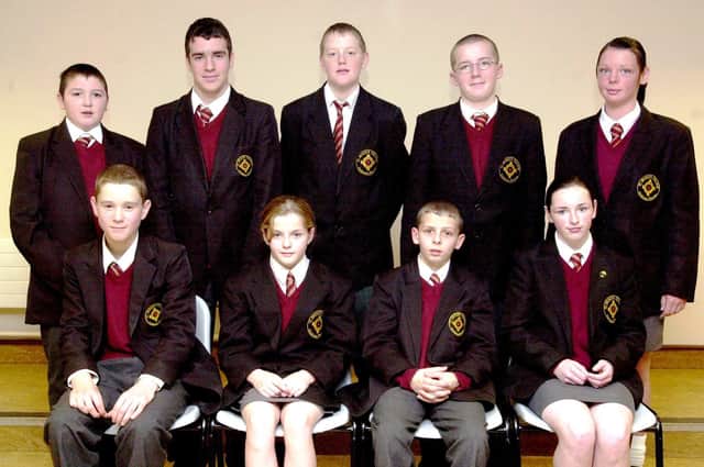 Sportstars of the Year award winners. Seated, from left, are Noel Quigley (Gaelic Footballer), Ruagin Doherty (Year 8 Sportsgirl), Caolan McFeely (Year 9 Sportsman) and Clare Smith (Year 9 Sportsgirl). Back, from left, are Martin Bonner (Hurler), Fergal Semple (Year 10 Sportsman), Kevin Ferguson (Year 9 Sportsman), Terry Boyle (Rugby Player), and Aisling Hannaway (Year 10 Sportsgirl).