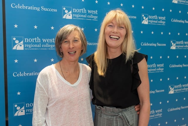 Donna Philson and Dawn McDaid pictured during North West Regional College's Best in FE celebrations.
