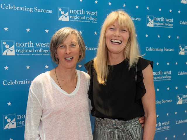 Donna Philson and Dawn McDaid pictured during North West Regional College's Best in FE celebrations.