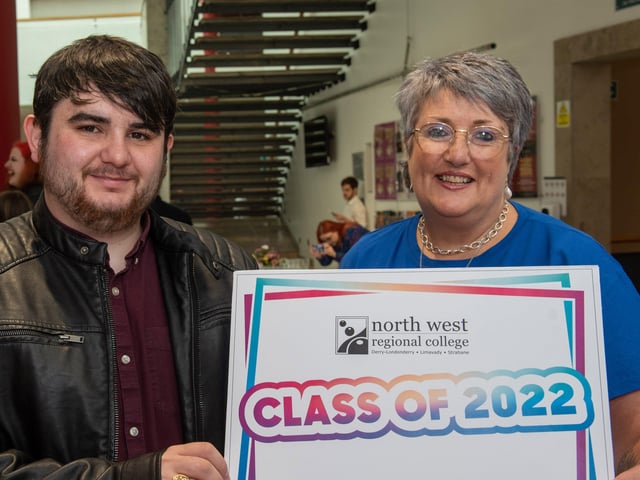 Julieann Armstrong from Derry and Martin Towey from Raphoe pictured during North West Regional College's Best in FE celebrations.