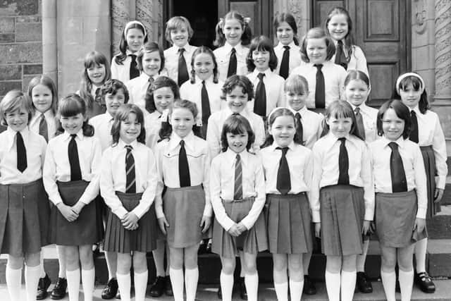 1976... St Columba's Girls' PS, Long Tower, winners of the sacred music (primary schools) at the Feis.