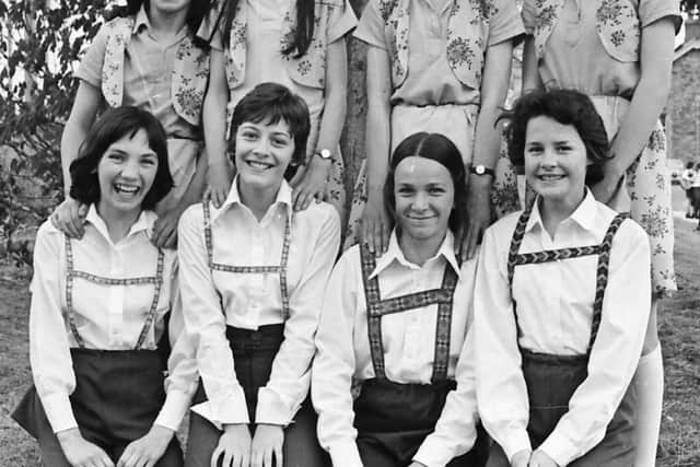 1976... Pupils from Thornhill College who competed in Feis Doire Colmcille.