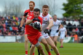GOAL: Benny Heron's crucial first goal opened the Croke Park floodgates as Derry cruised into the All Ireland semi-final. (Photo: George Sweeney)