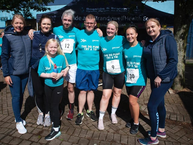 TEAM BBHF who completed Sunday's Triathlon and their supporters. (Photo: Jim McCafferty)