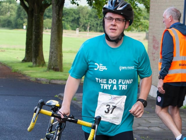 Kaelan O'Kane gets his cycle race started at Templemore Sports Complex. (Photo: Jim McCafferty)