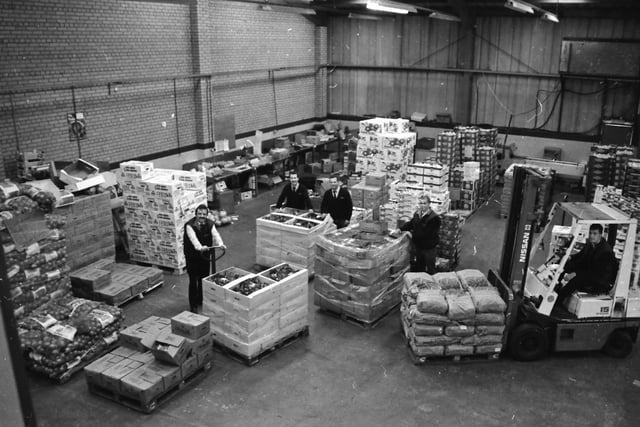 Staff pictured at the Foyle Fruit Company Warehouse, Pennyburn Industrial Estate.