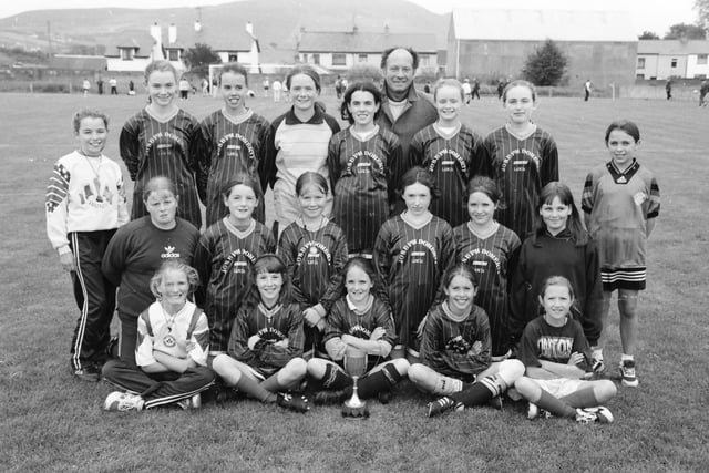 Moville, who defeated Muff in the Inishowen Primary Schools League Girls’ final at Maginn Park.