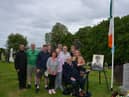The Morrison family circle with Charlie Morrison (centre) who was the driving force in ensuring his uncle Hugh was remembered.