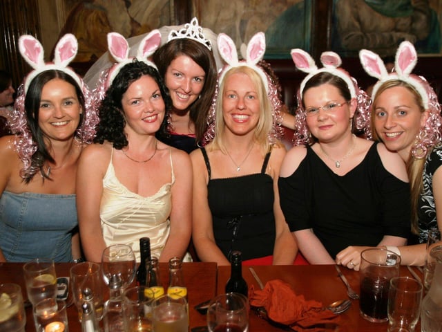 Deirdre Lynch enjoying her hen night with a few friends.