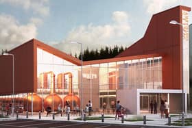 An artists’ impression of how a new craft distillery proposed by the Garvan O’Doherty Group might look, and left,  The Whiskey Emporium, Foyle Street.