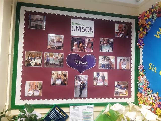Photographs of Noeleen at the new space in the Ardnashee staffroom