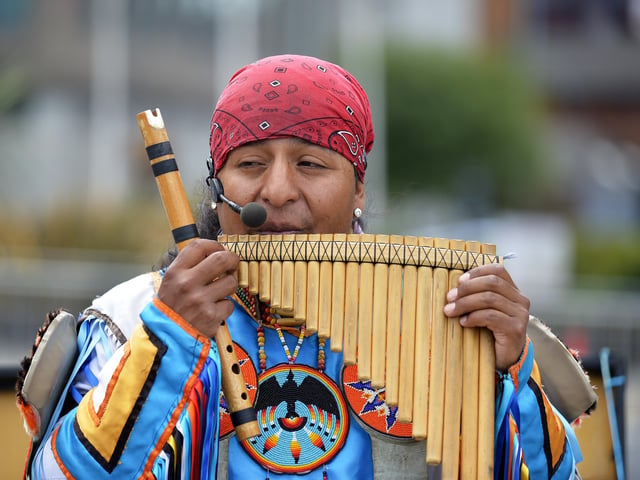 Visitors to Foyle Maritime Festival last week were entertained by the sound of the Andean Chromatic Pan Pipes. DER2918GS051