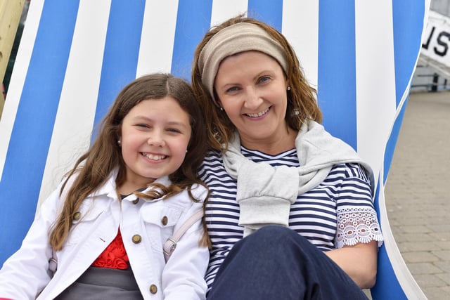 Kate O’Somachain (10) and her mum Brenda pictured at the Foyle Maritime Festival last week. DER2918GS061