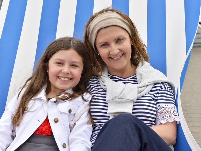 Kate O’Somachain (10) and her mum Brenda pictured at the Foyle Maritime Festival last week. DER2918GS061