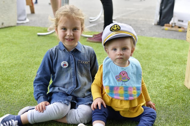 Three and a half year-old Seran Powell and 23 months old Isla McKinney pictured at the Foyle Maritime Festival last week. DER2918GS059
