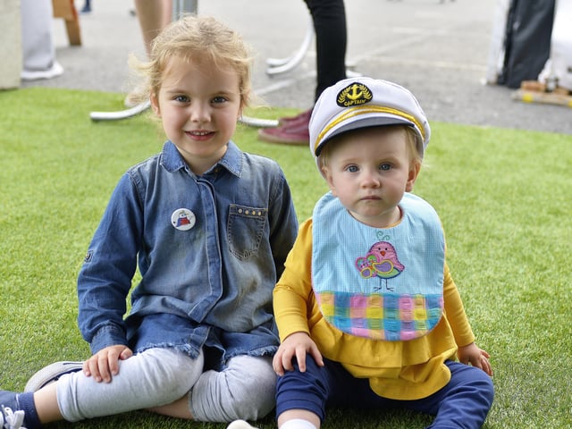 Three and a half year-old Seran Powell and 23 months old Isla McKinney pictured at the Foyle Maritime Festival last week. DER2918GS059