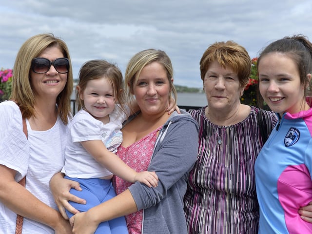 Sharon, Ellie, Shannon, Mary and Katy, from Park, were at the Foyle Maritime Festival last week. DER2918GS067