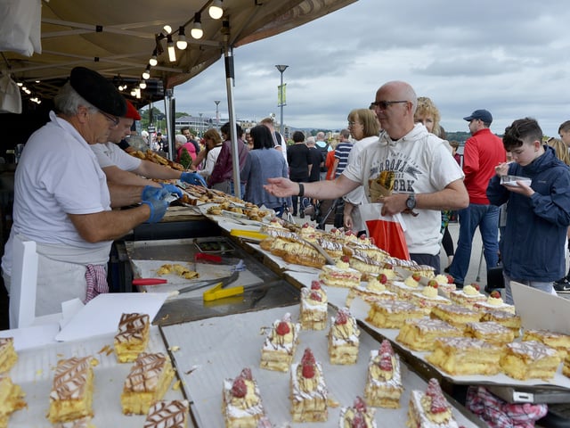 French pastries on sale at the Foyle Maritime Festive on Saturday afternoon last. DER2818GS045