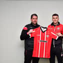 Derry City manager Ruaidhri Higgins unveils new signing from Longford Town, Ryan Graydon. Photograph by Kevin Morrison.
