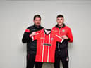 Derry City manager Ruaidhri Higgins unveils new signing from Longford Town, Ryan Graydon. Photograph by Kevin Morrison.