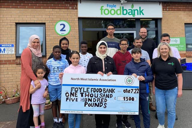 Children and young people have raised over £1,500 for Foyle Foodbank in Derry.