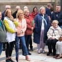 A section of the crowd who gathered at Guildhall Square for Saturday’s event.