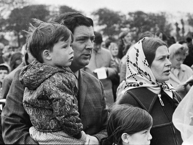 1972... John and Pat Hume pictured at a peace rally in Derry.